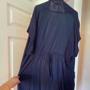 Short sleeved cardigan navy blue